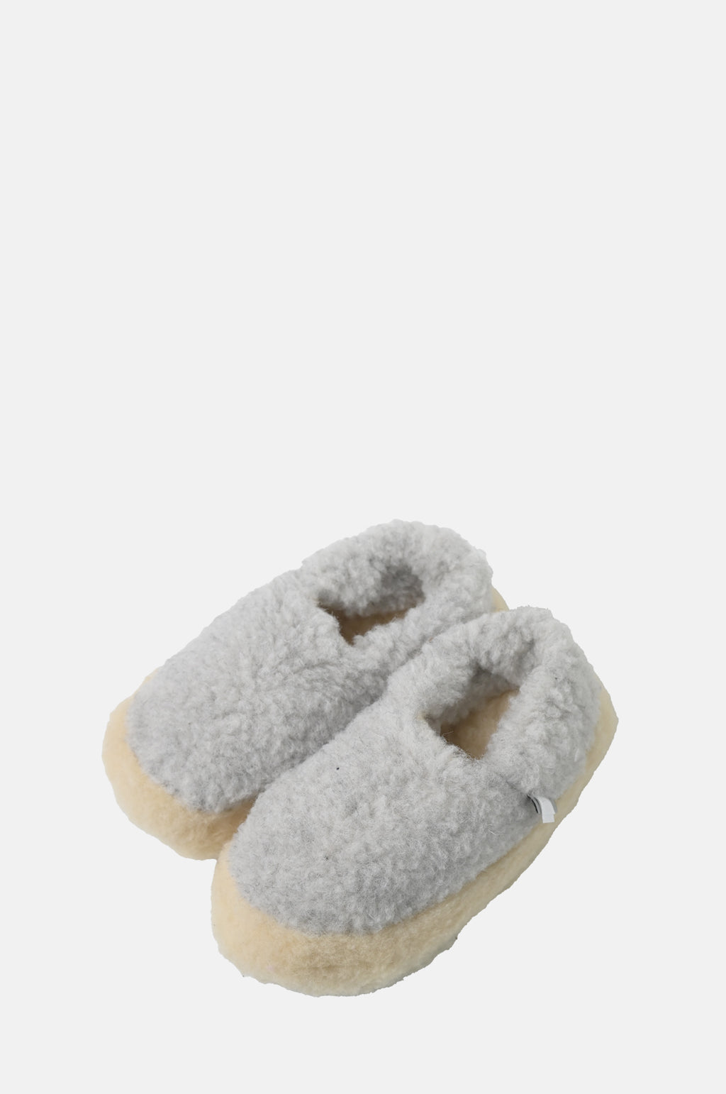Yoko Wool Full Slippers Light Grey.