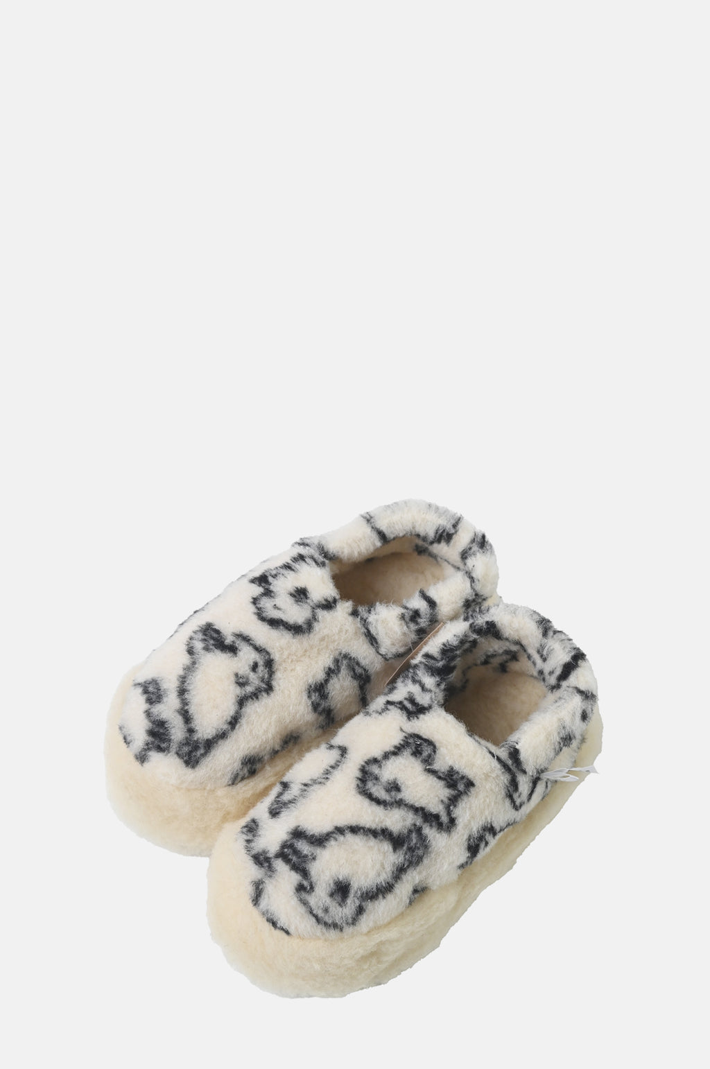 Yoko Wool Full Slippers Sheep Print.