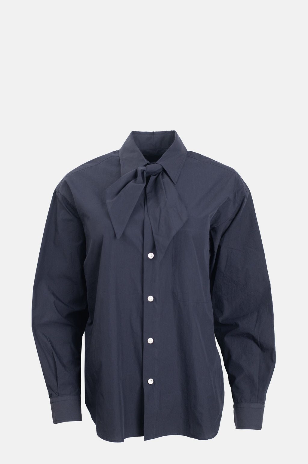Nicholson and Nicholson Elen Washed Cotton Blouse Navy.