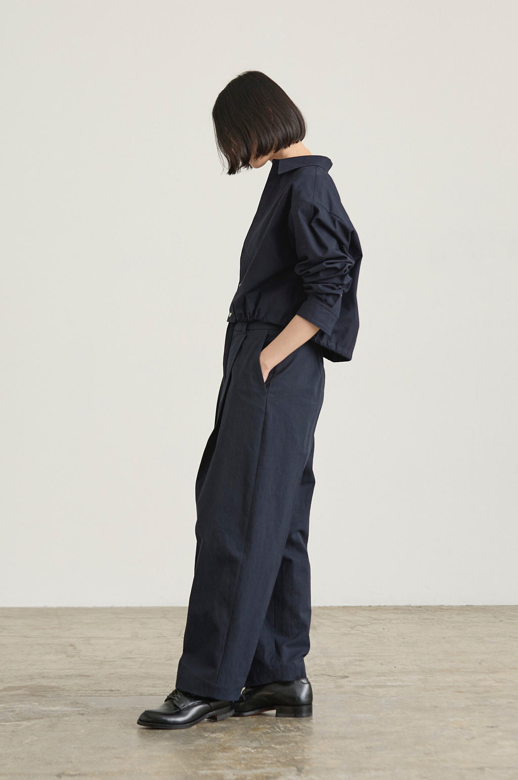 Allie Twill Top Navy