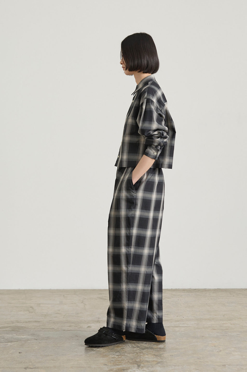 Hakama-W Pant Grey Check