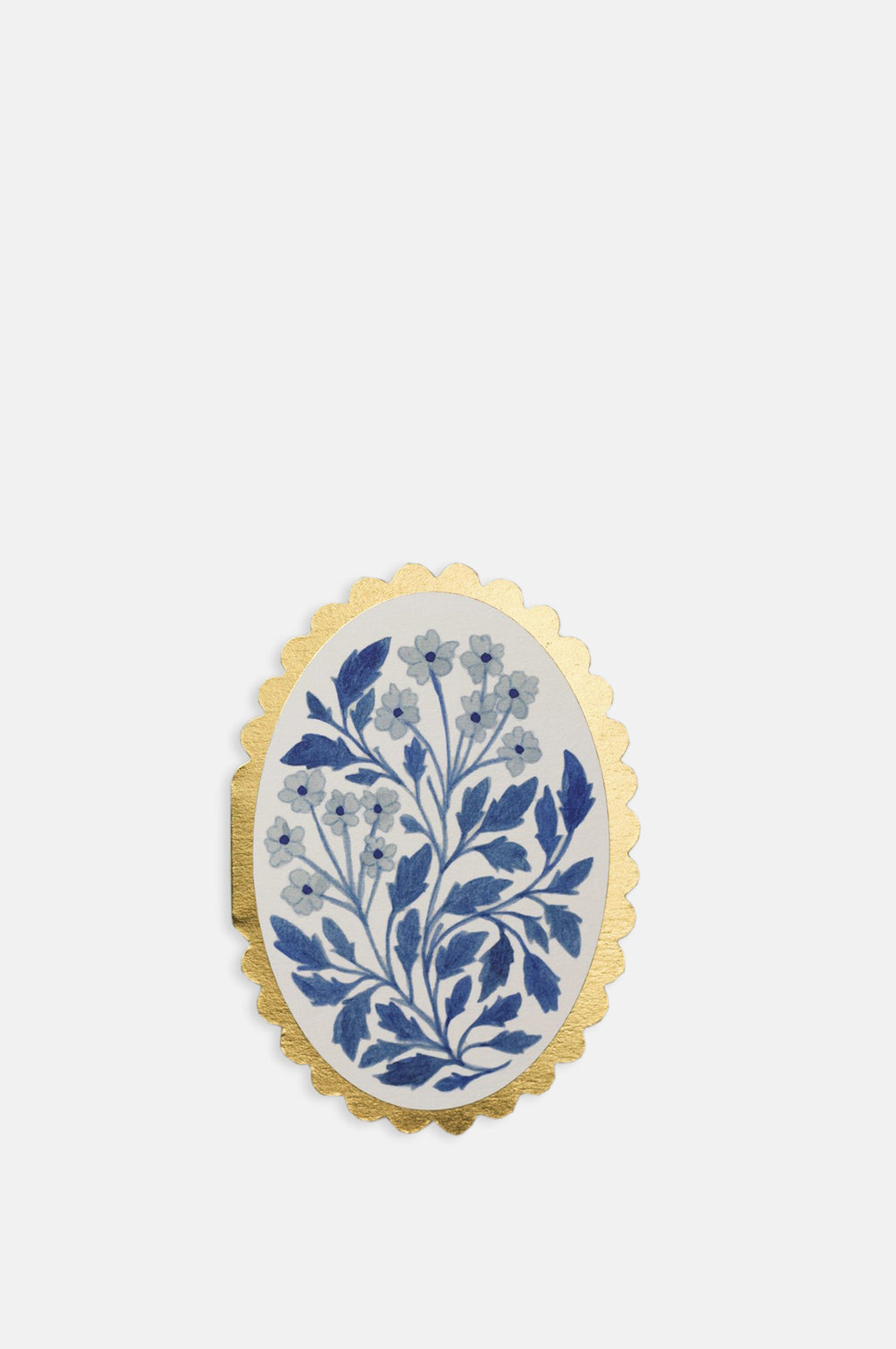 Blue Flora Mini Card