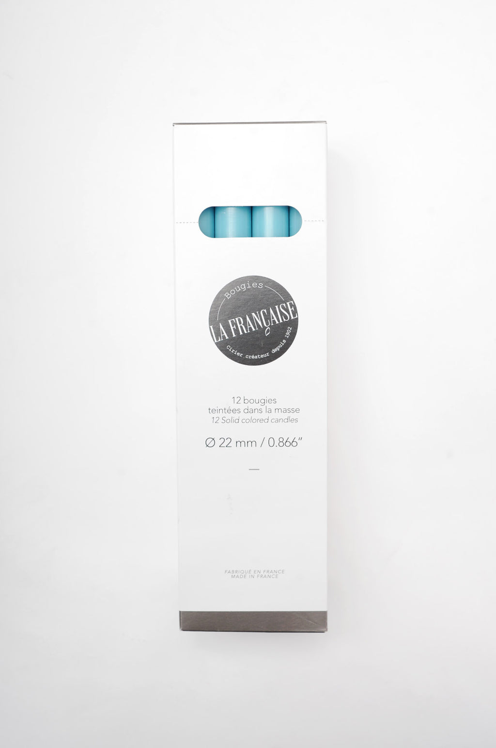 Box of 12 Bleu Pop Dinner Candles