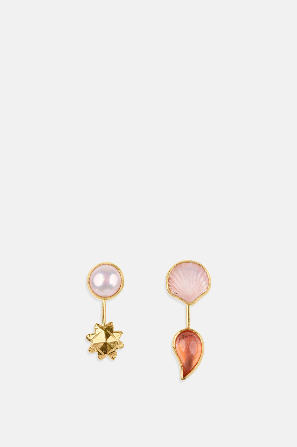 Detachable Drop Pearl Shell Earrings