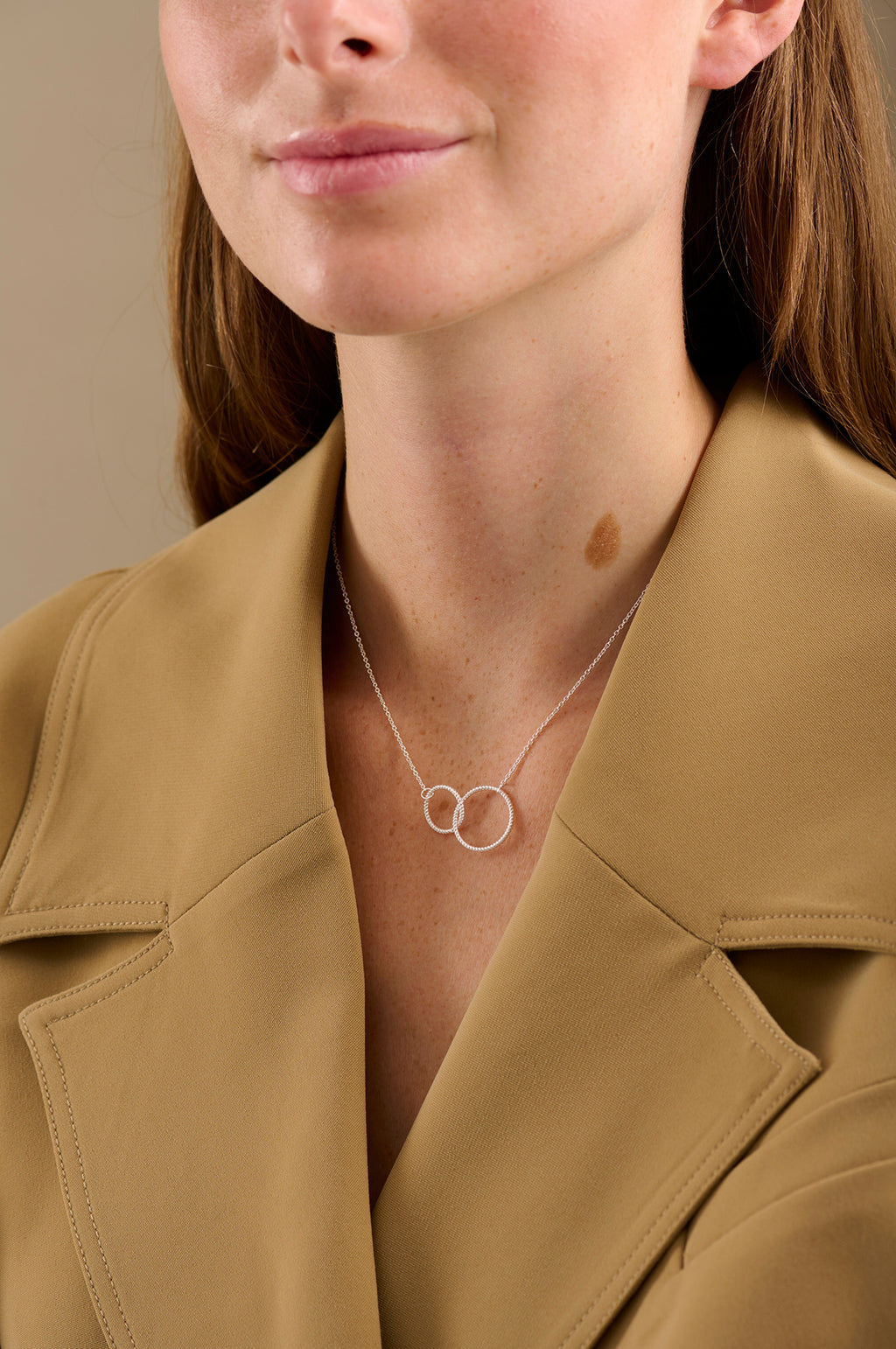 Double Twisted Silver Necklace