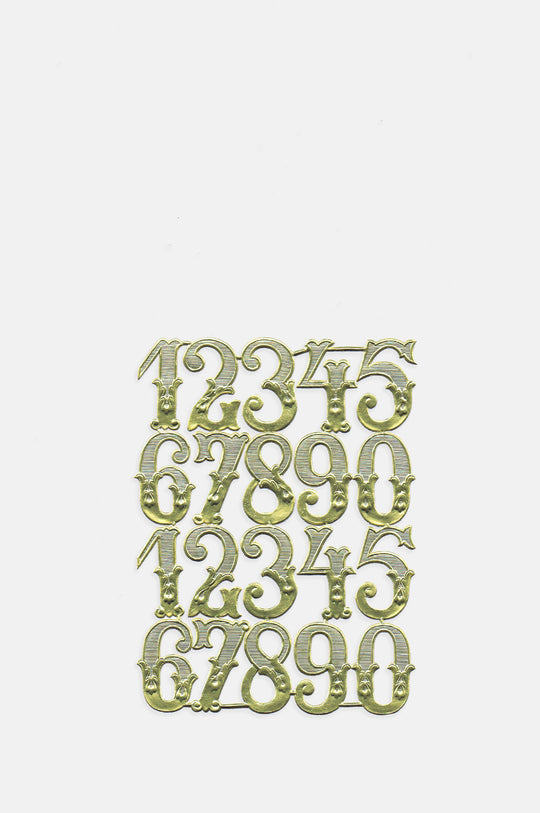 Dresden Number Assortment Gold 2 Sheets