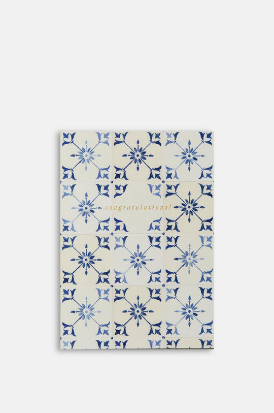 Ecru Tile Congratulations Card