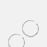 Fine Twist Hoop Earrings Silver