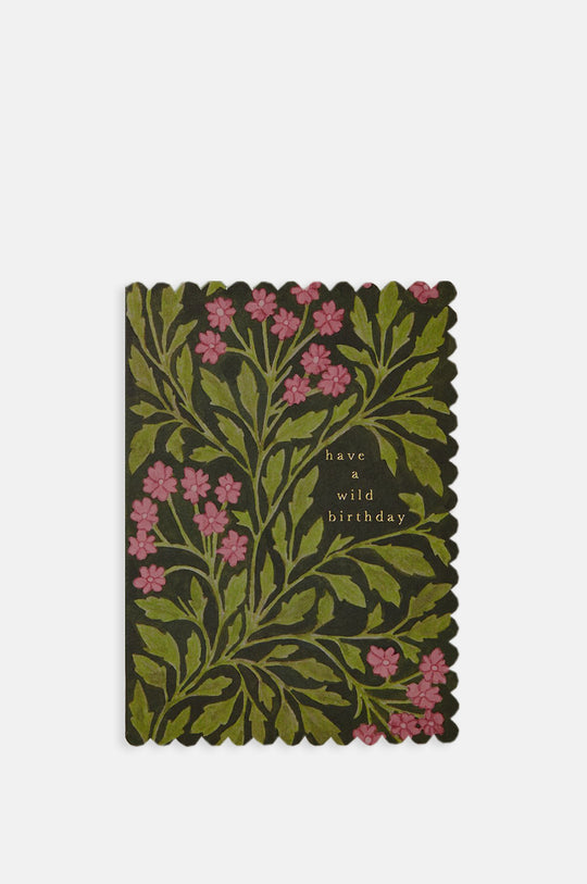 Green Flora Have A Wild Birthday Card