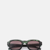 Halo Sunglasses Green Marble Transparent