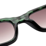 Halo Sunglasses Green Marble Transparent