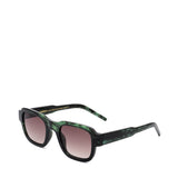 Halo Sunglasses Green Marble Transparent
