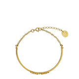 Hinged Column Ornate Bracelet Gold