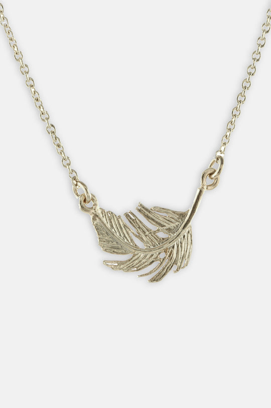 Little Feather Inline Necklace Silver