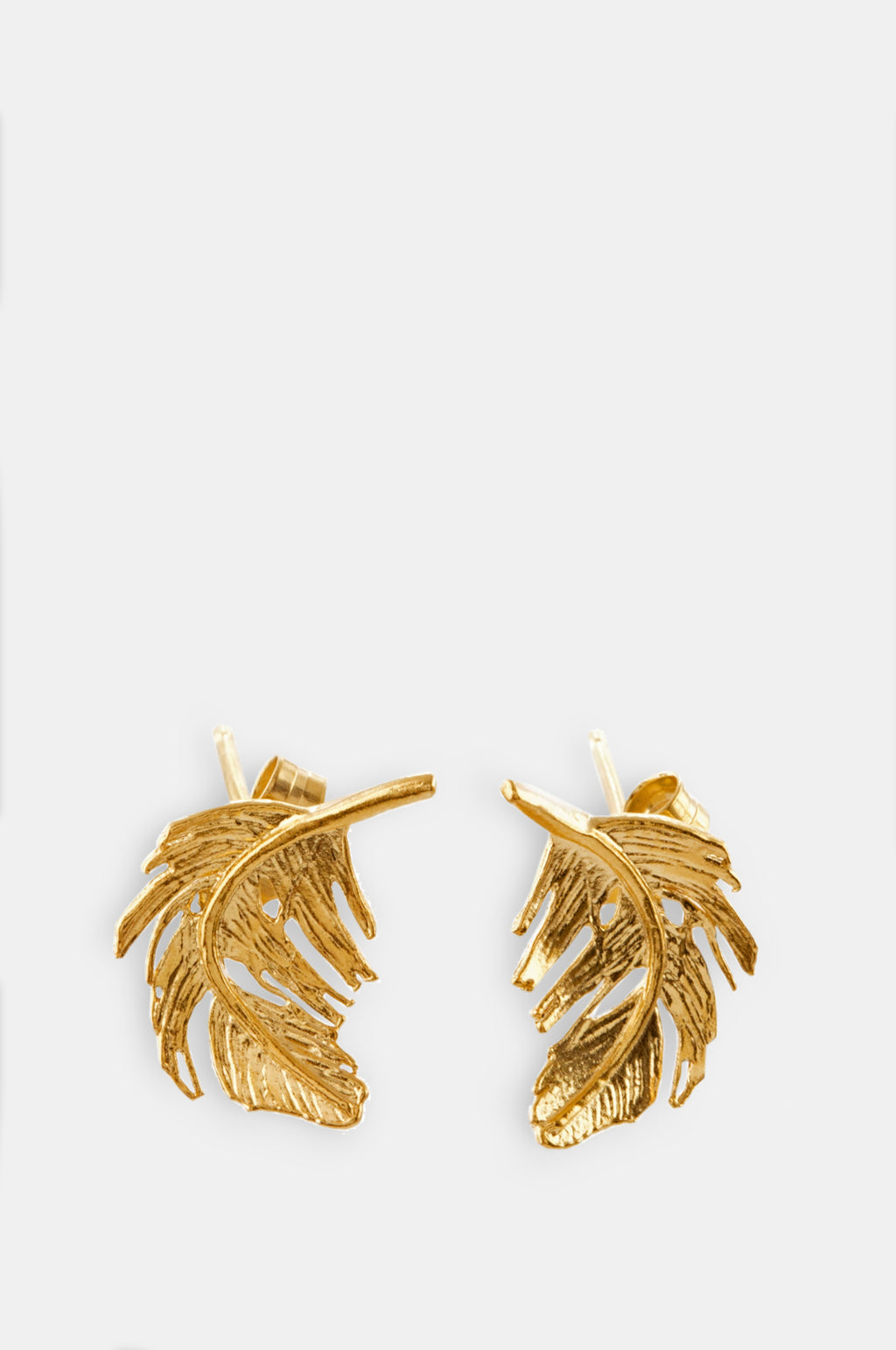 Gold popular Feather Studded Earrings