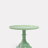 Mosser Glass 10 inch bright jade green footed cake plate. 
