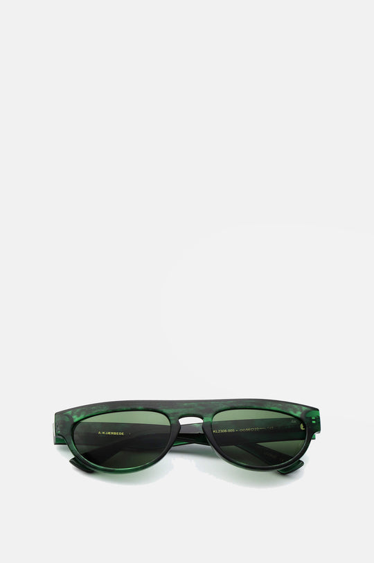 Jake Sunglasses Green Marble Transparent