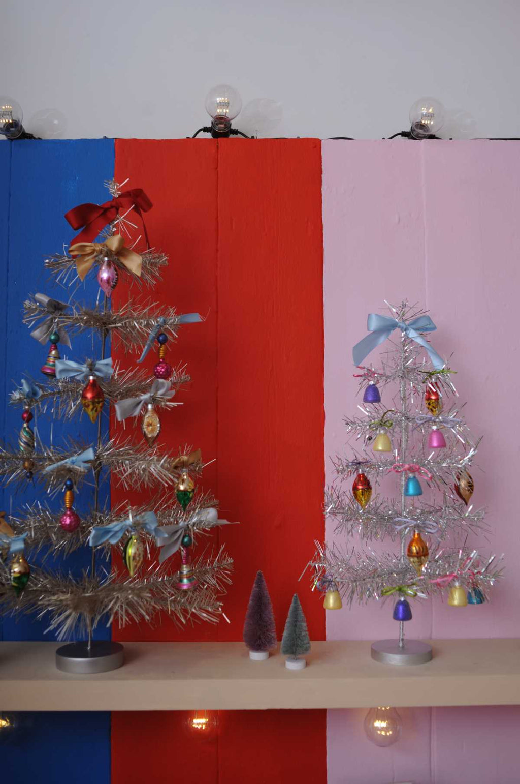 Silver Shaggy Mylar Tree Small