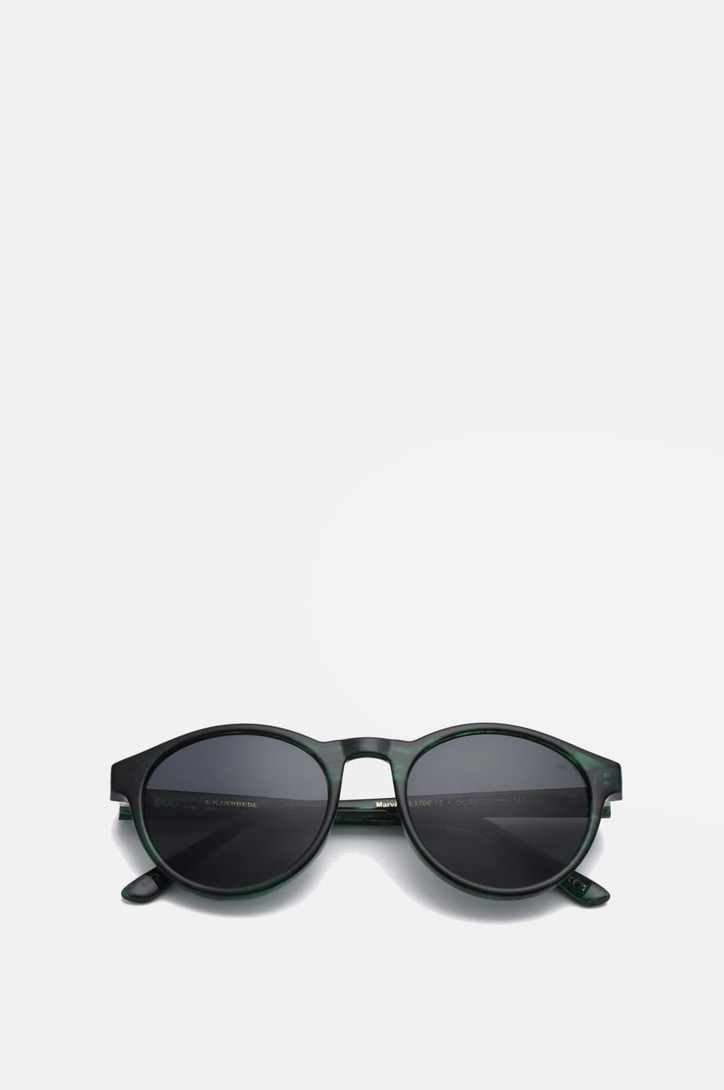 Marvin Sunglasses Green Marble Transparent