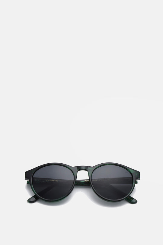 Marvin Sunglasses Green Marble Transparent