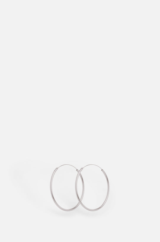 Mini Plain Silver Hoops