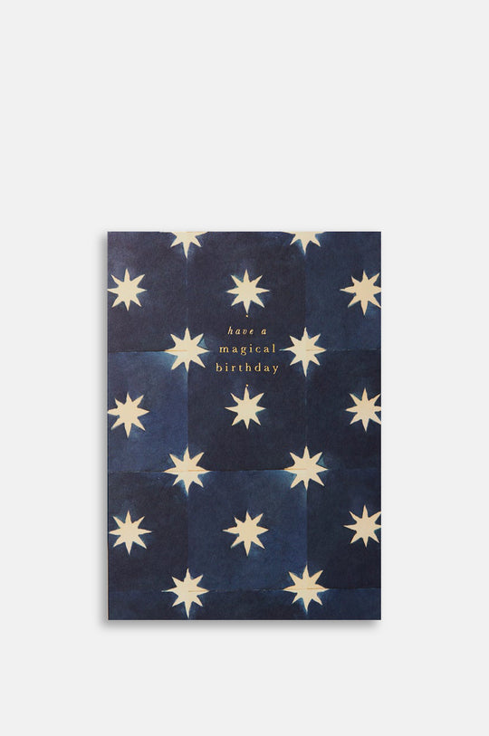 Navy Stars Magical Birthday Card