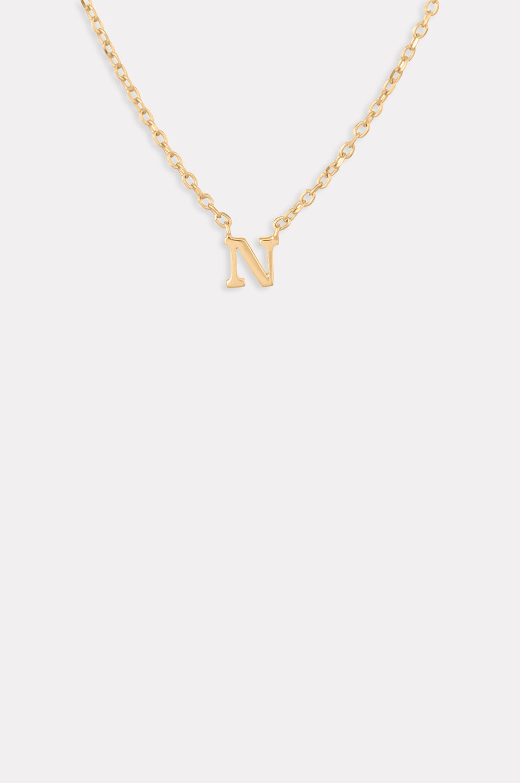 N gold necklace Clearance