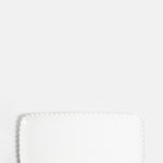 Costa Nova pearl white rectangular china tray with pearl edging.