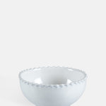 Costa Nova pearl white deep cereal bowl with pearl edging.