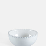 Costa Nova pearl white deep cereal bowl with pearl edging.
