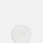 Costa Nova pearl white bread plate with beaded edging.