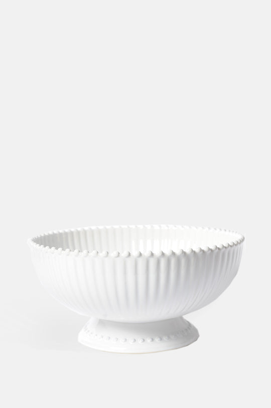 Pearl White Centerpiece Serving Bowl