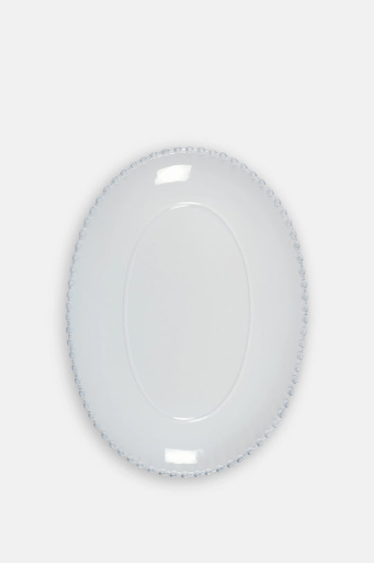 Pearl White Oval Platter Medium