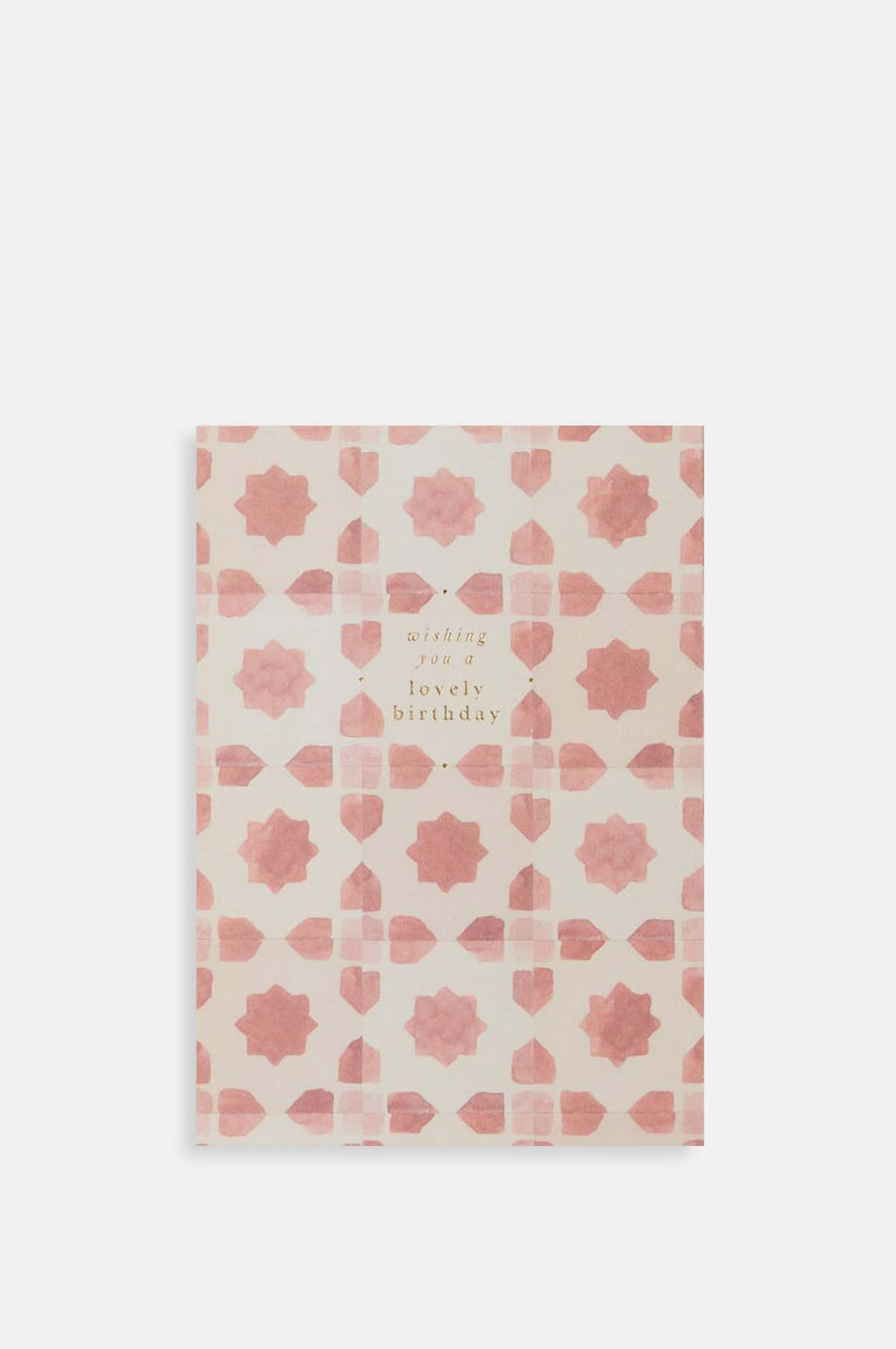 Pink Tile Lovely Birthday Card - The Hambledon