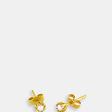 Baby Pearl Chrysanthemum Stud Earrings Gold