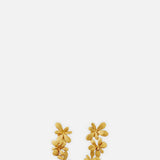 Sprouting Rosette Drop Earrings Gold