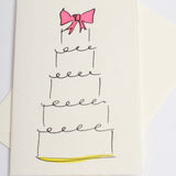 Wedding Cake Card in Pink