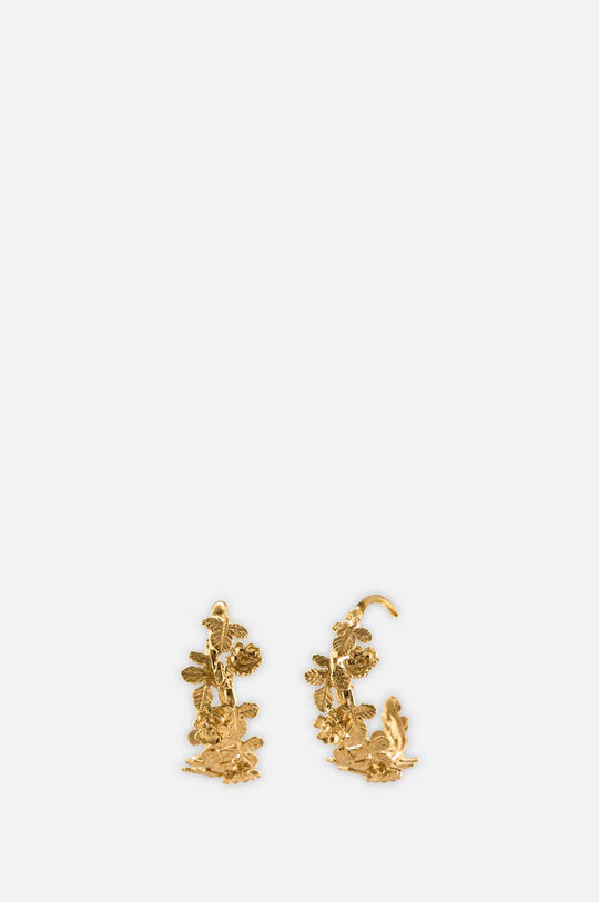 Wildrose Wide Hoop Earrings Gold