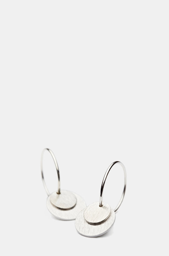 Small Coin Silver Earrings