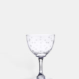The Vintage List stars liqueur glass set with engraved star detailing.