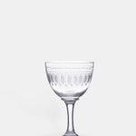 The Vintage List ovals liqueur glass set with band of ovals motifs.