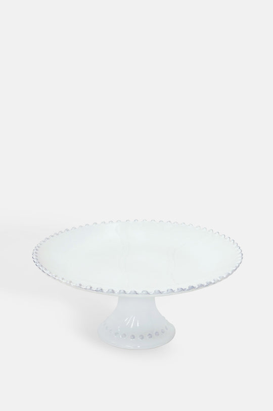 Pearl White Footed Plate 28cm