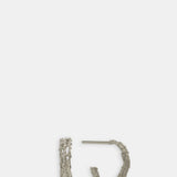 Nest Structure Mini Hoop Earrings Silver