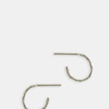 Nest Structure Mini Hoop Earrings Silver