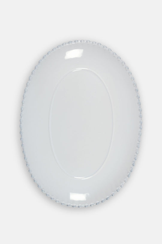 Pearl White Oval Platter Large
